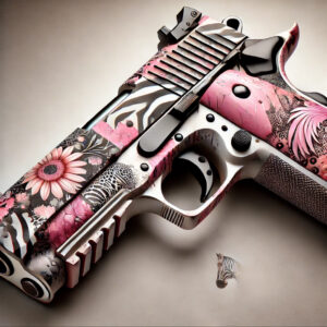 Custom AI generated image for Pinkgun.com to recreate for a customers request. From the "Customize My Gun" collection