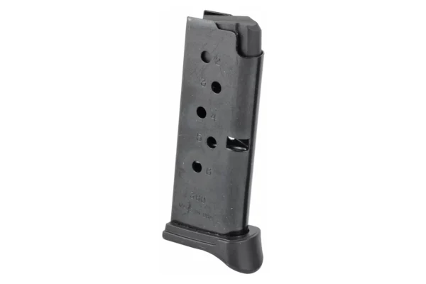 Front image of a Spare or replacement magazine for the Ruger LCP .380 auto pistol to be exact.