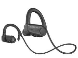 Left side view of the walker's atacs sport earbuds for in-ear protection