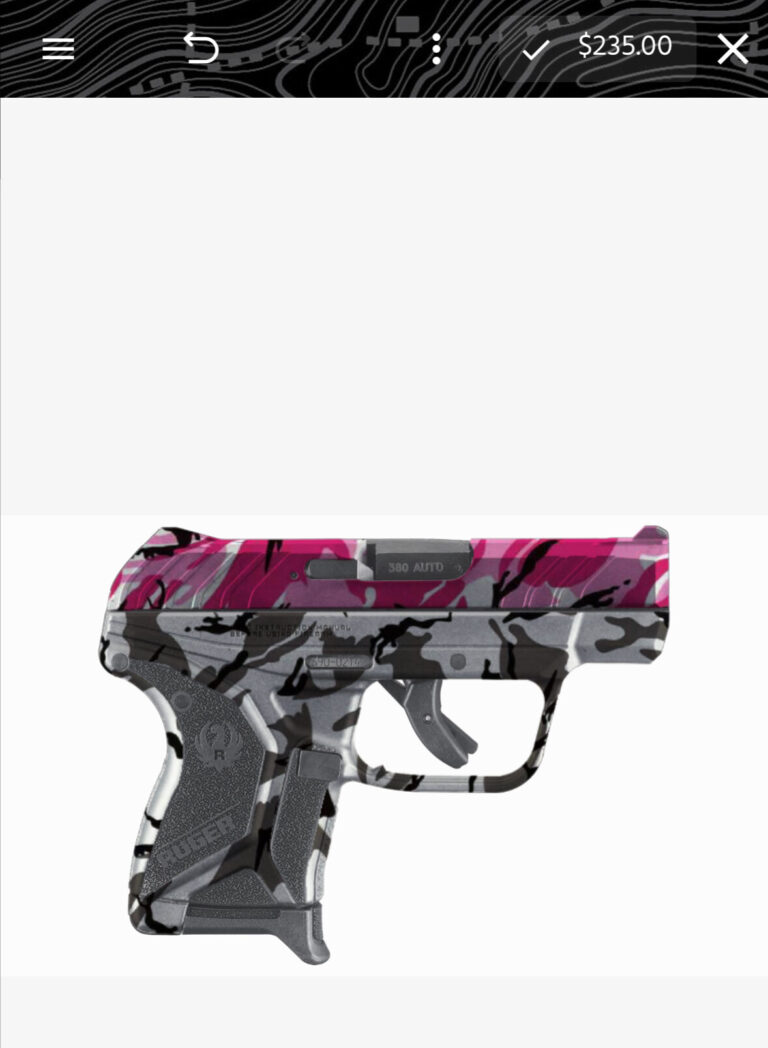 Customizing a gun with our online interactive customization tool for Sig Sauer, Ruger , Taurus, Canik and other pink guns