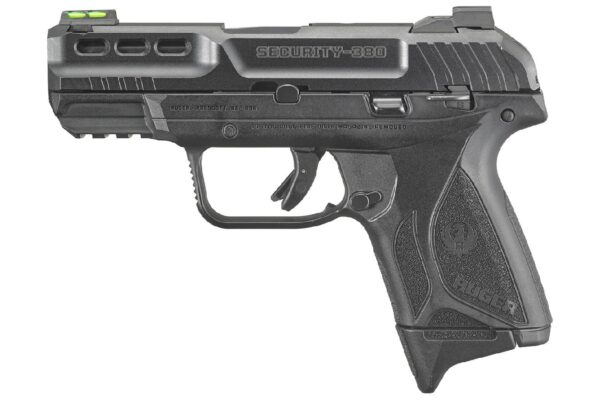 Left side view of the New Ruger Security .380 acp 9mm pistol with lite-rack technology