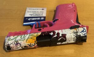 Hello Kitty pistol gun smith & Wesson chambered in 9mm and .380