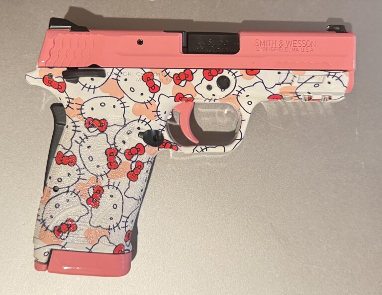 Hello Kitty gun and firearm customized with Pink