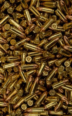 Image of abundance of 9mm and .380 ammunition stacked together